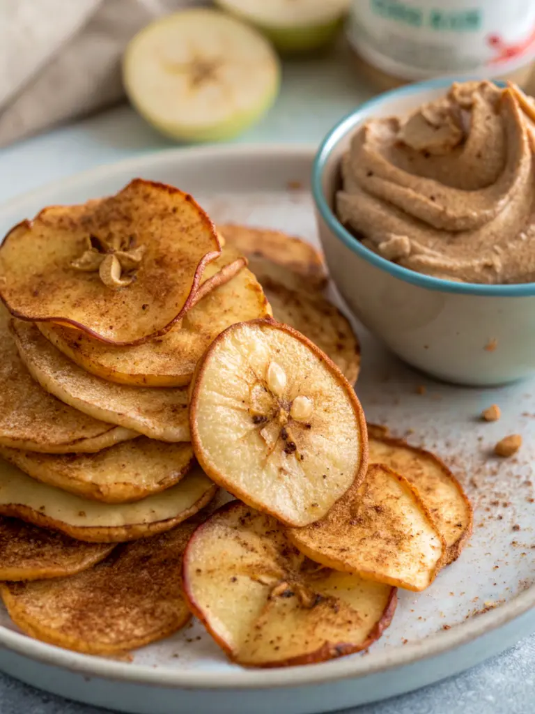 Cinnamon Sugar Baked Apple Chips | Easy Apple Crisps