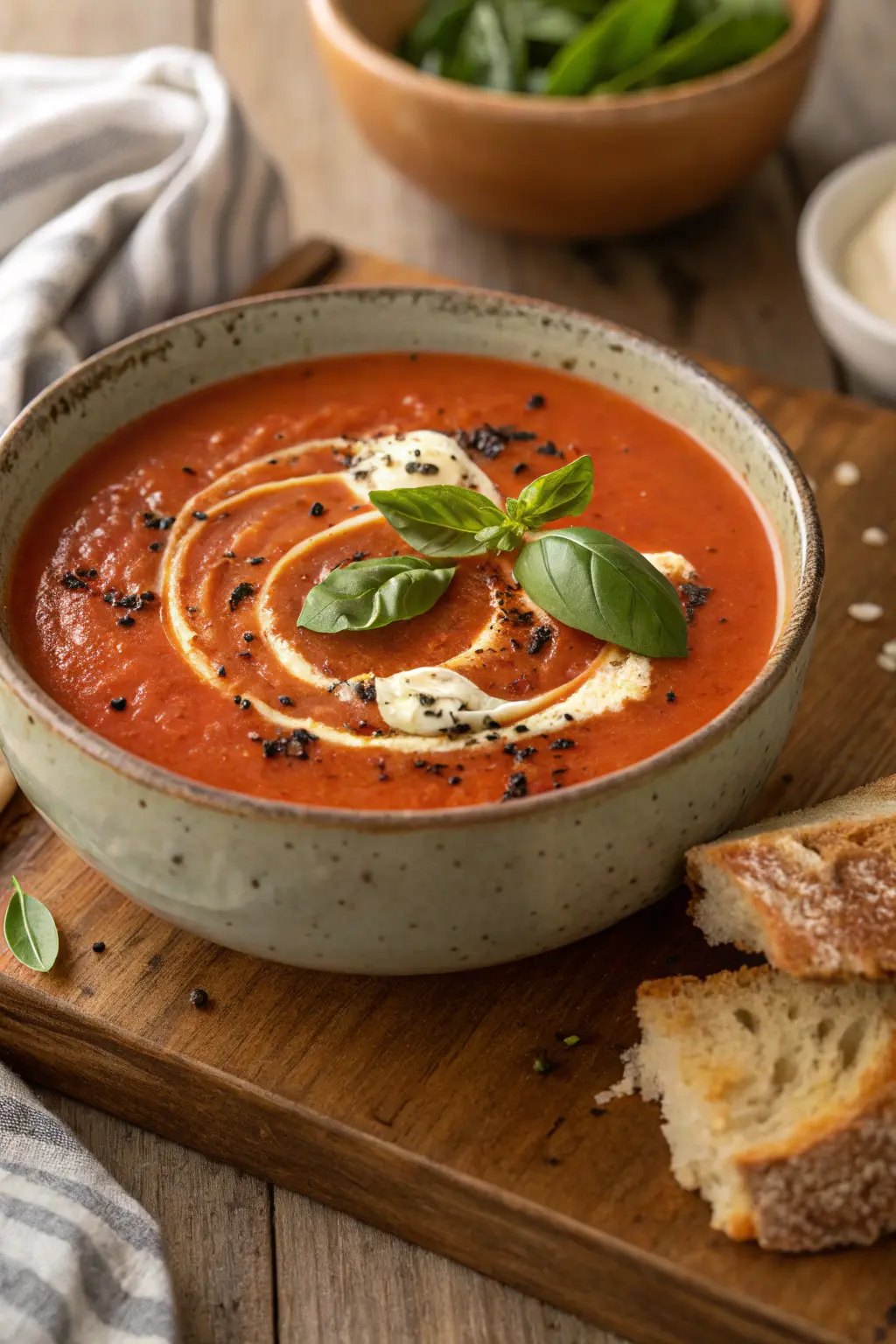 Roasted Red Pepper and Tomato Basil Soup Recipe