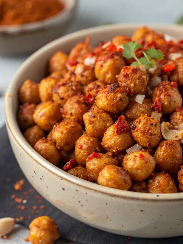 Spicy Roasted Chickpeas with Paprika and Garlic