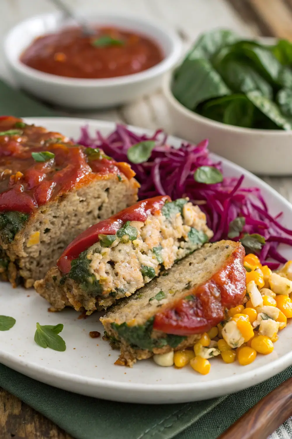 Chicken Spinach Meatloaf with Tomato Glaze | Healthy No Cook Meals for College Students