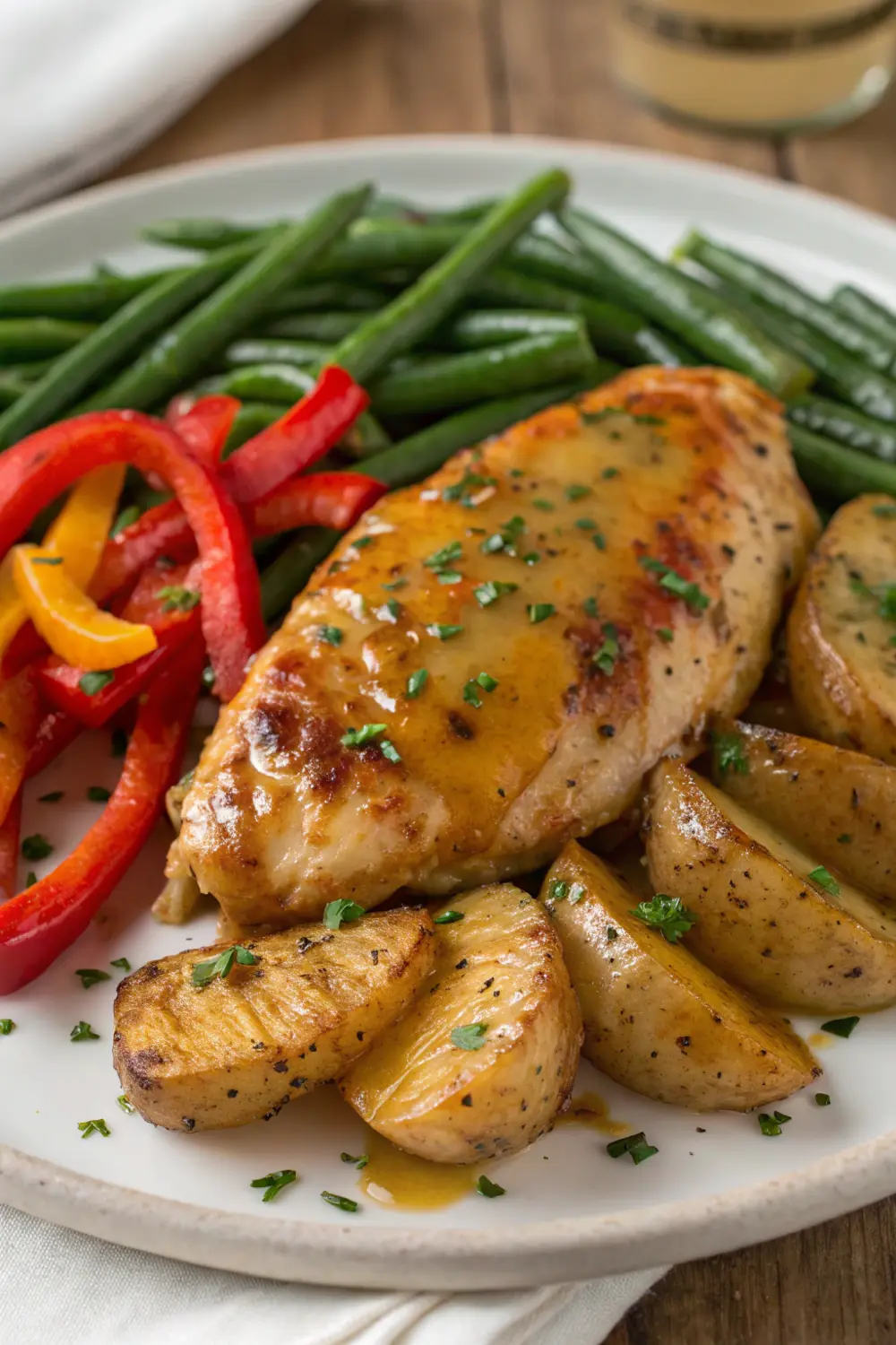Honey Mustard Chicken with Herb-Roasted Potatoes | 7 Day Meal Plan for Elderly