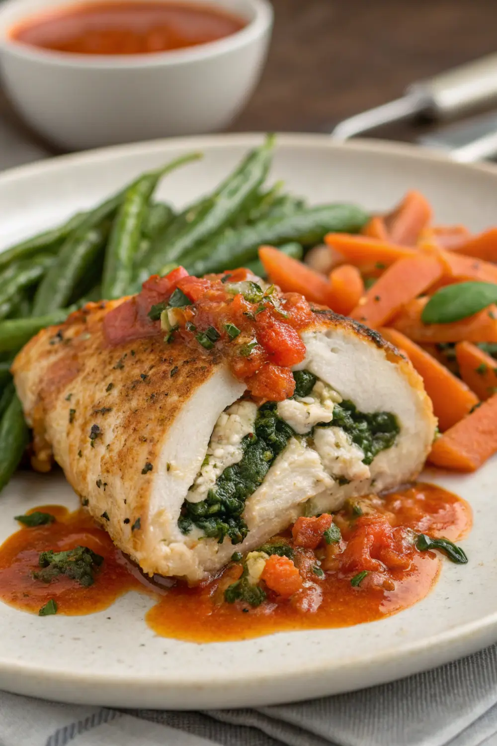 Spinach and Feta Stuffed Chicken