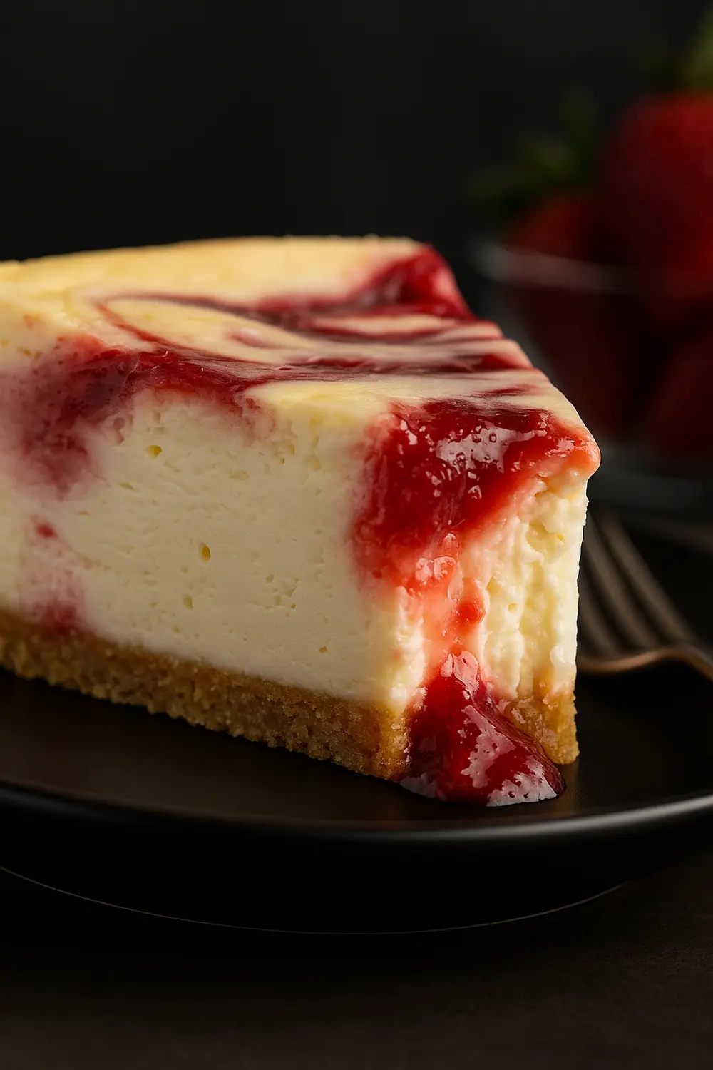 Best Strawberry Swirl Cheesecake | Homemade Strawberry Cheesecake With Swirl | Strawberry Cheesecake Recipe | How To Make Strawberry Cheesecake | Easy Strawberry Cheesecake | Strawberry Cheesecake Recipe Baked