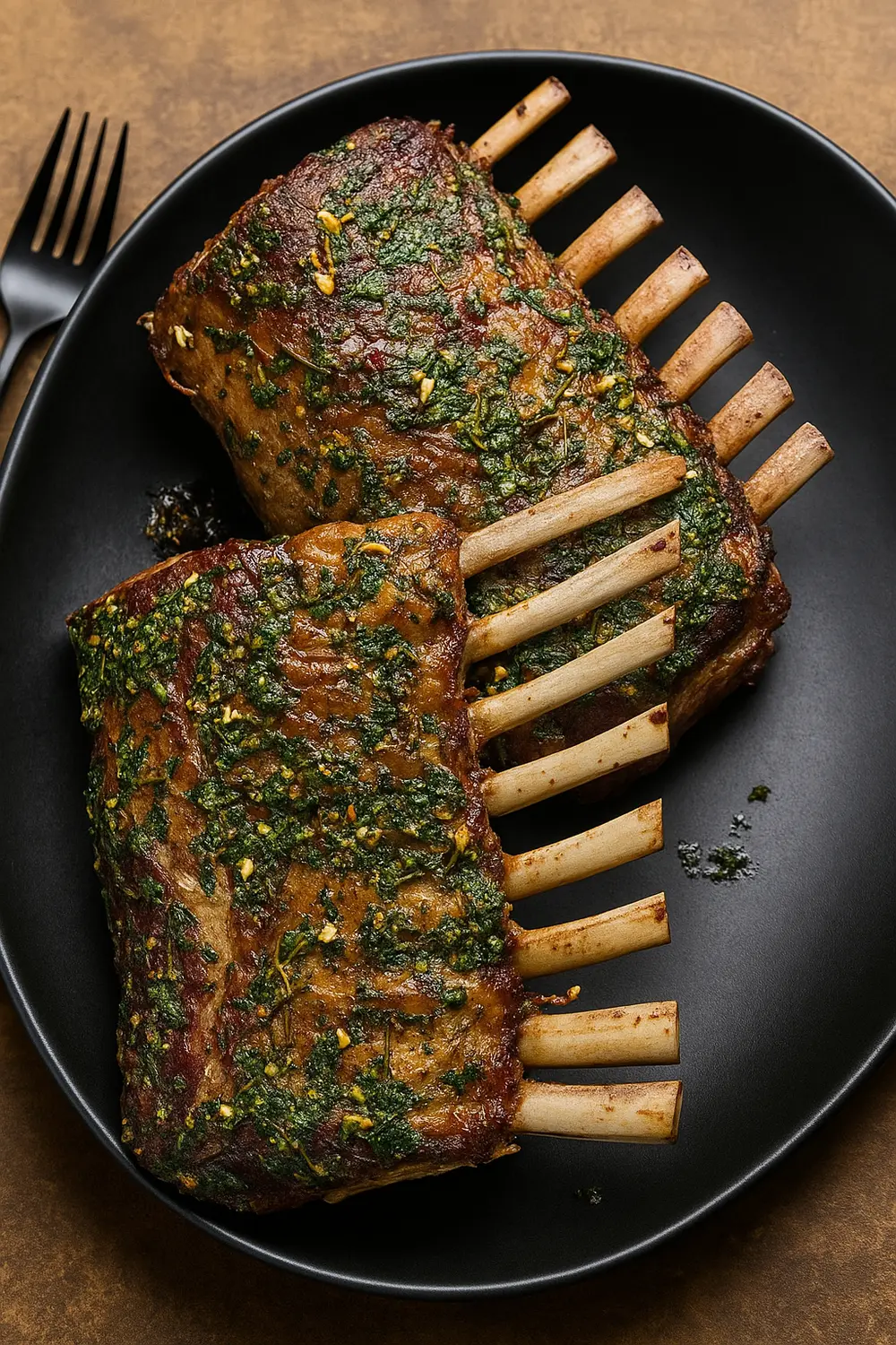 Classic Herb Crusted Rack of Lamb with Mint Pesto