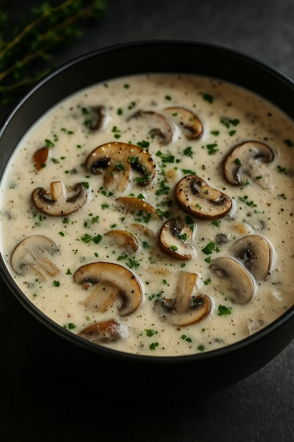 Japanese Homemade Cream of Mushroom Soup