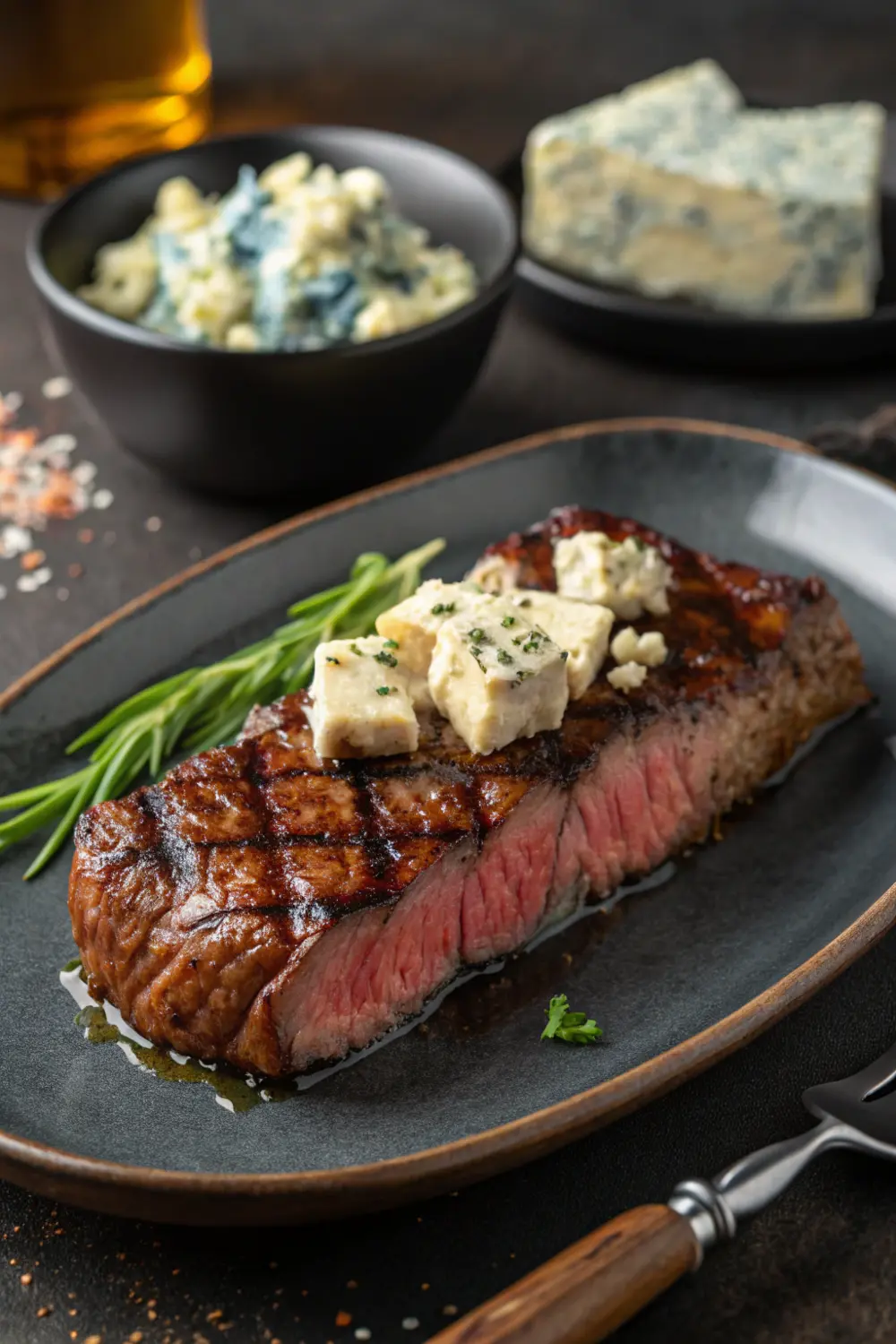 New York Strip Steak with Blue Cheese | Simple Carnivore Diet Recipes