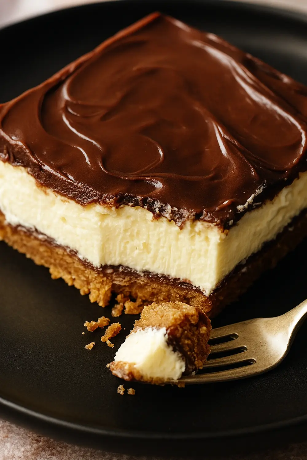 Easy No Bake Chocolate Eclair Cake with Graham Crackers
