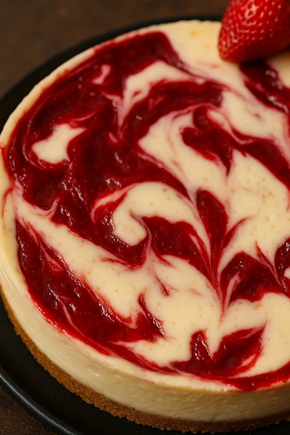 Strawberry Swirl Cheesecake Recipe | Baked Strawberry Cheesecake With Swirl | Strawberry Cheesecake Recipe | Best Baked Strawberry Cheesecake
