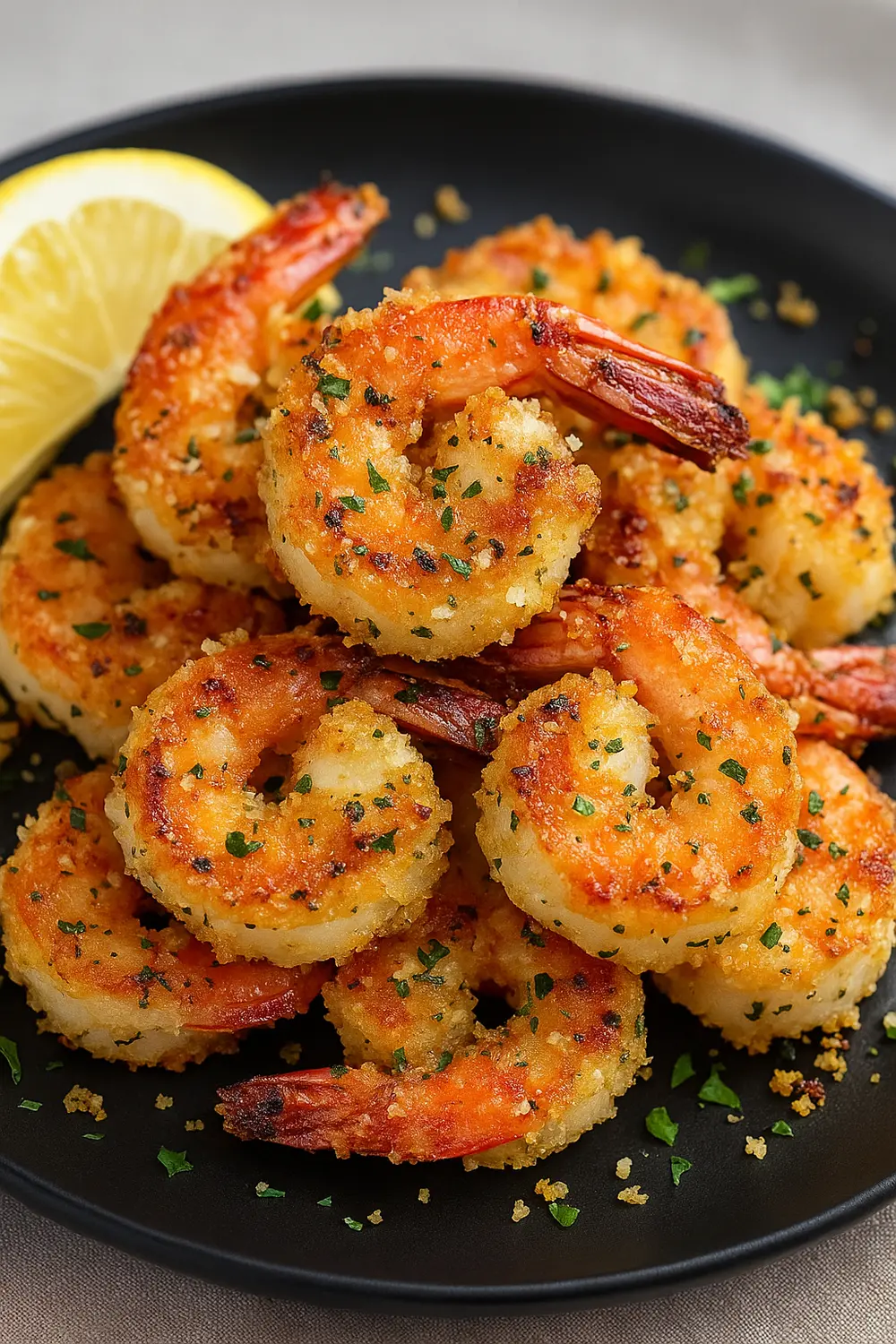 Crispy Air Fryer Shrimp with Garlic and Parmesan