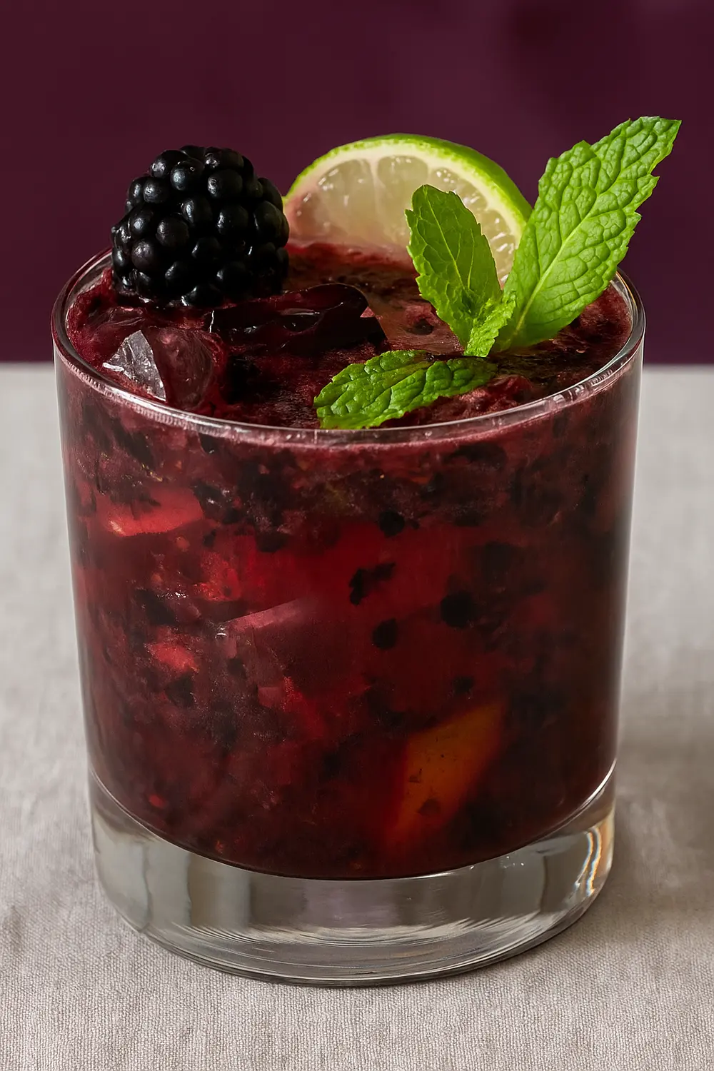 Non Alcoholic Blackberry Mojito Mocktail Recipe