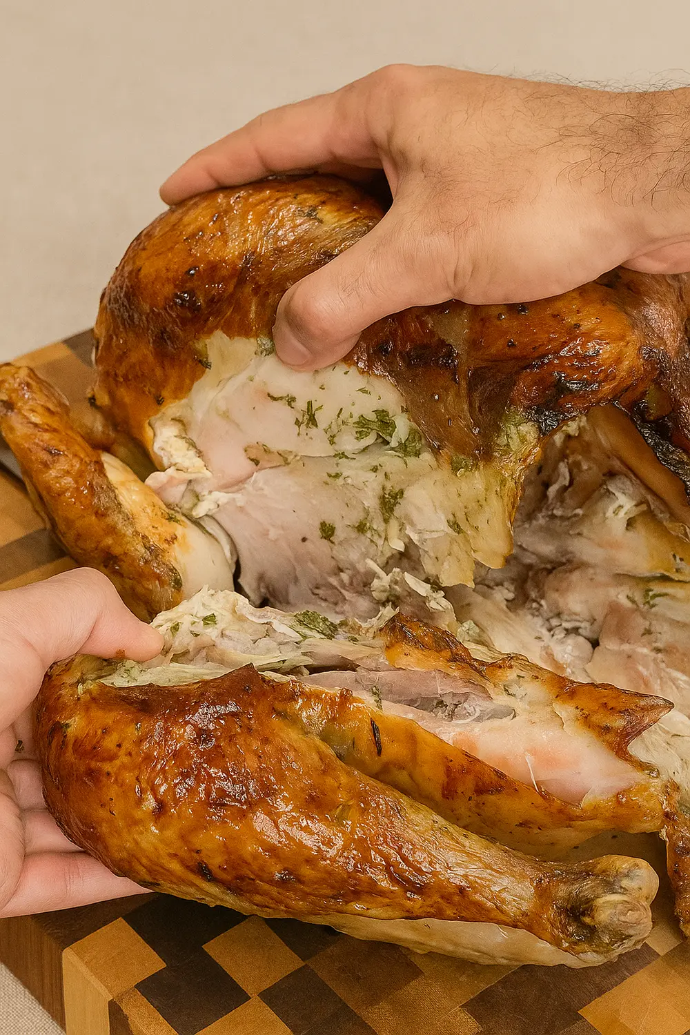 The best roast turkey recipe featuring a tender, perfectly roasted turkey in the oven with golden, crispy skin, is one of the best traditional Christmas dinner meals that is easy to make and delicious.