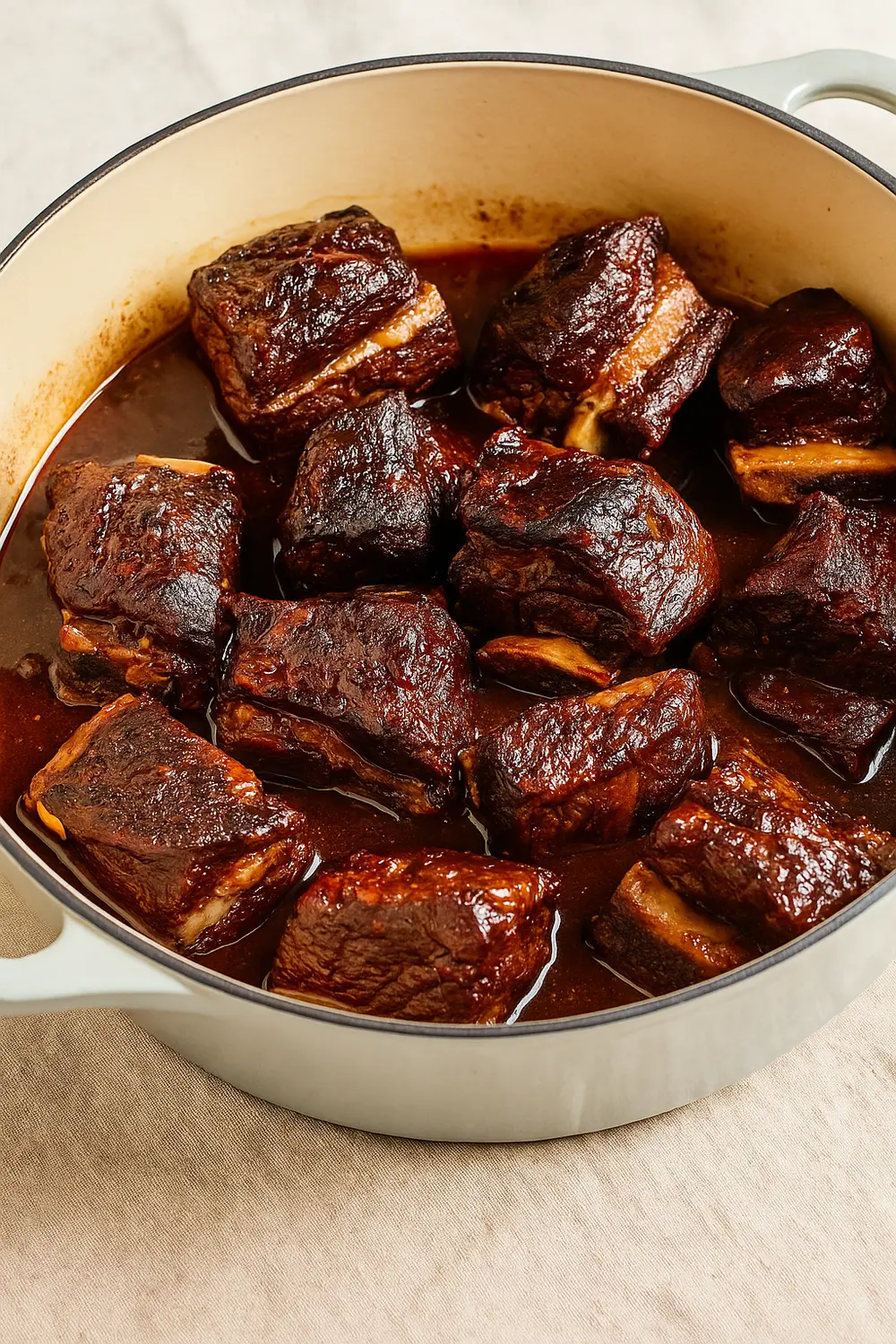 This short ribs recipe features tender, flavorful beef ribs braised in a rich red wine sauce, one of the best Christmas party foods for dinner or buffet.