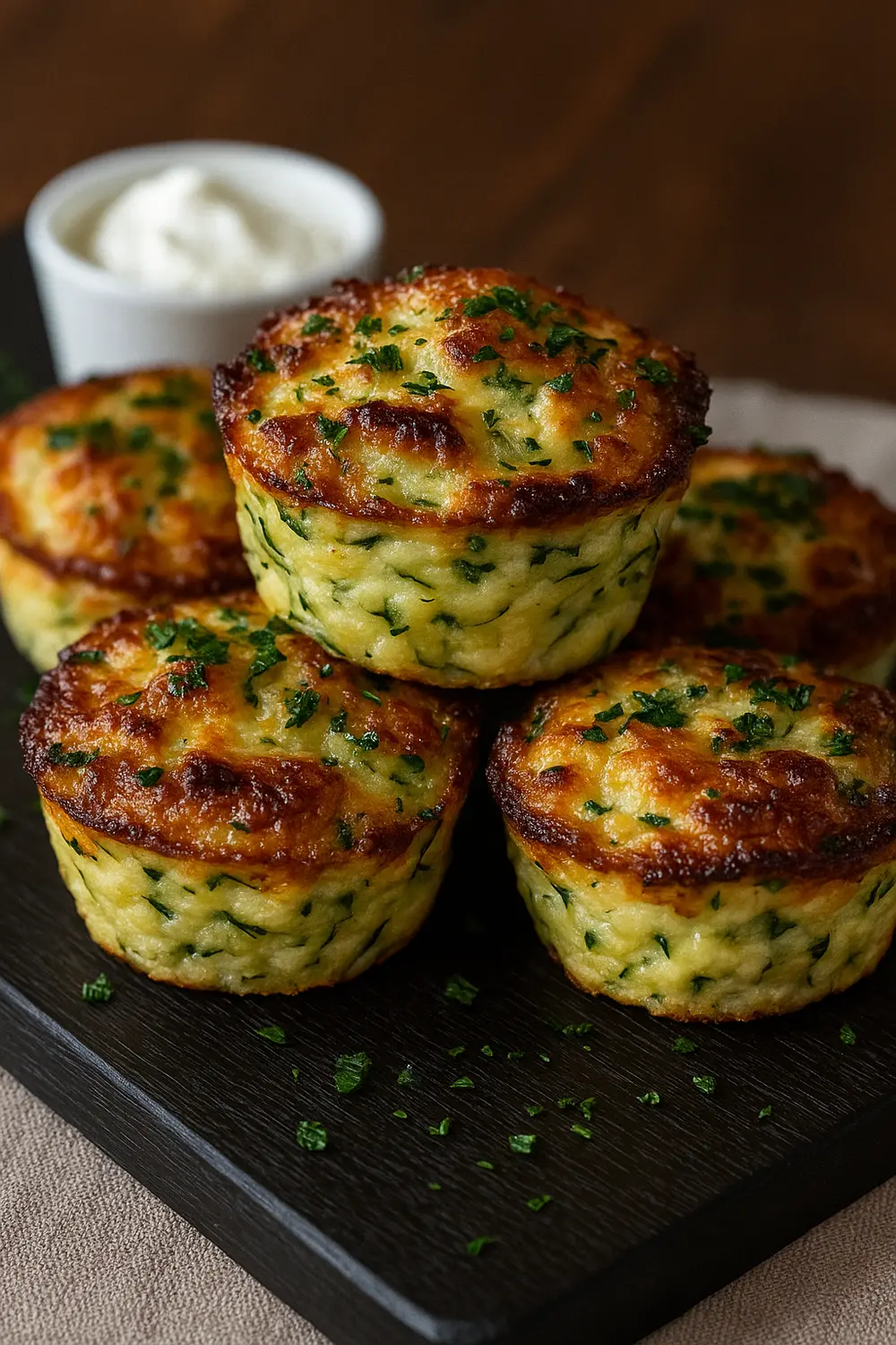 This easy zucchini muffins recipe features golden, crunchy muffins with soft, cheesy centers and fresh herbs, perfect for a gluten free breakfast.