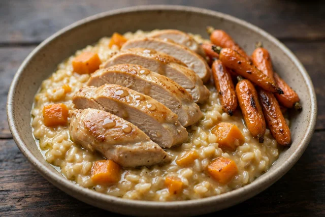 Chicken and butternut squash risotto