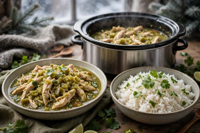 Salsa verde chicken lunch bowls