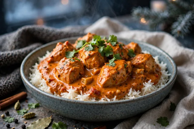 Chicken tikka masala dinner